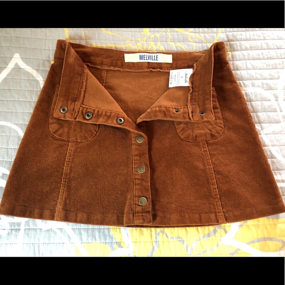 Brandy Melville button down corduroy skirt
